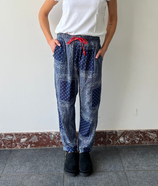 NAVY BANDANA PANTS